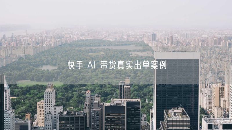 快手 AI 带货真实出单案例