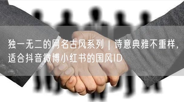独一无二的网名古风系列｜诗意典雅不重样，适合抖音微博小红书的国风ID