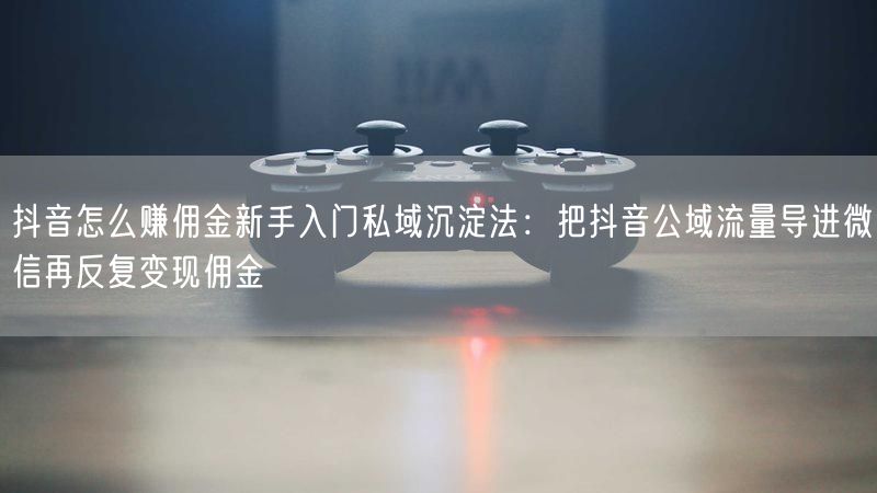 抖音怎么赚佣金新手入门私域沉淀法：把抖音公域流量导进微信再反复变现佣金